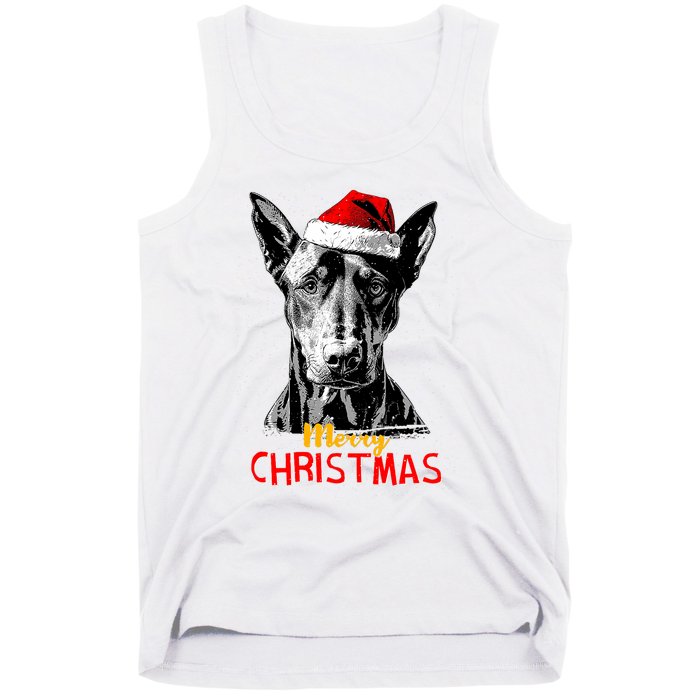 Doberman Santa Claus Hat Merry Christmas Dog Xmas Dogs Tank Top