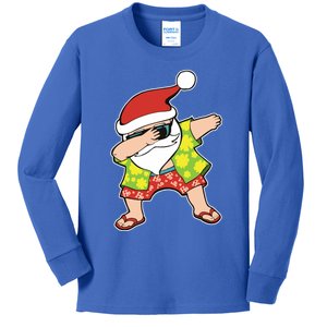 Dabbing Santa Christmas In July Great Gift Kids Long Sleeve Shirt