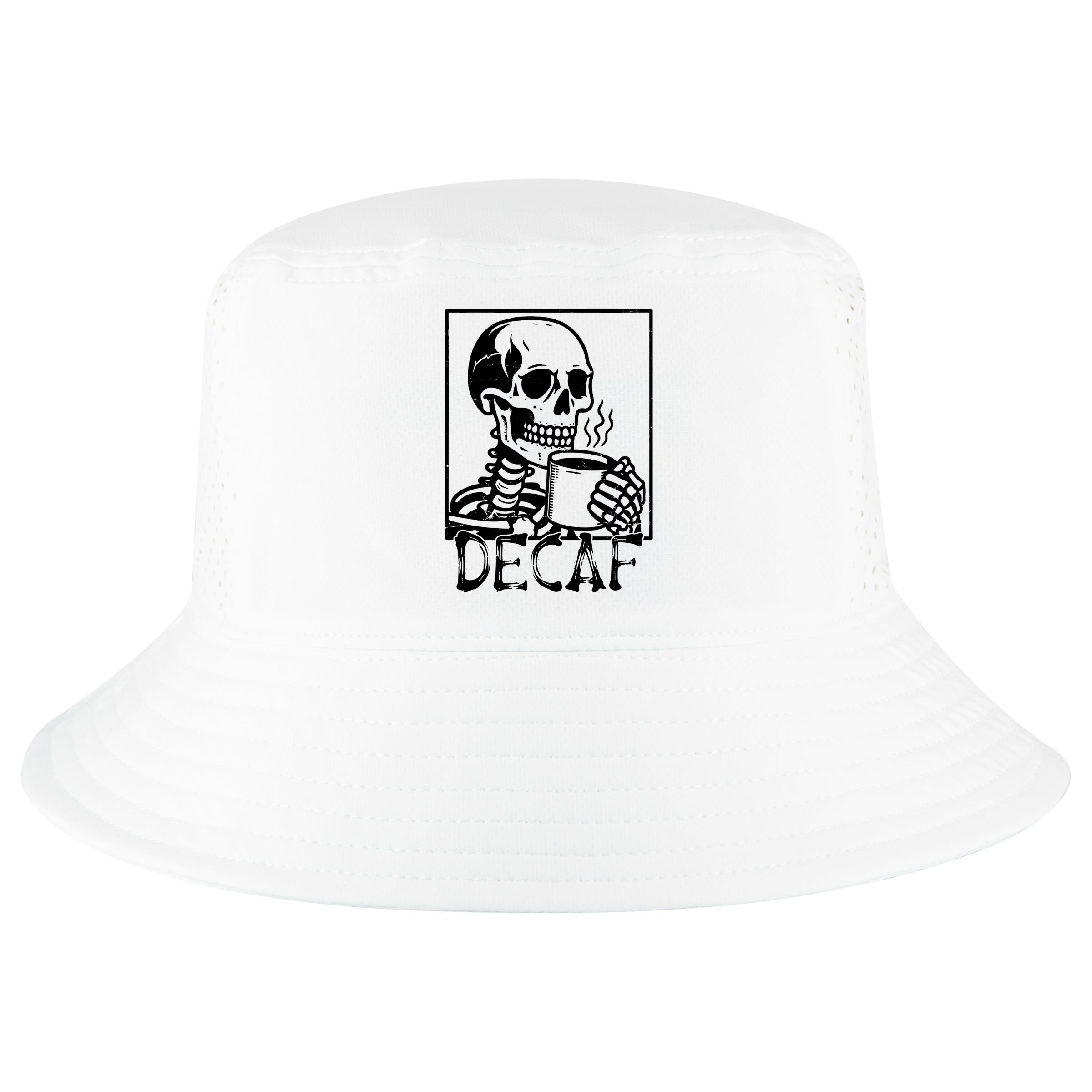 Decaf Skeleton Coffee Skull  Cool Comfort Performance Bucket Hat