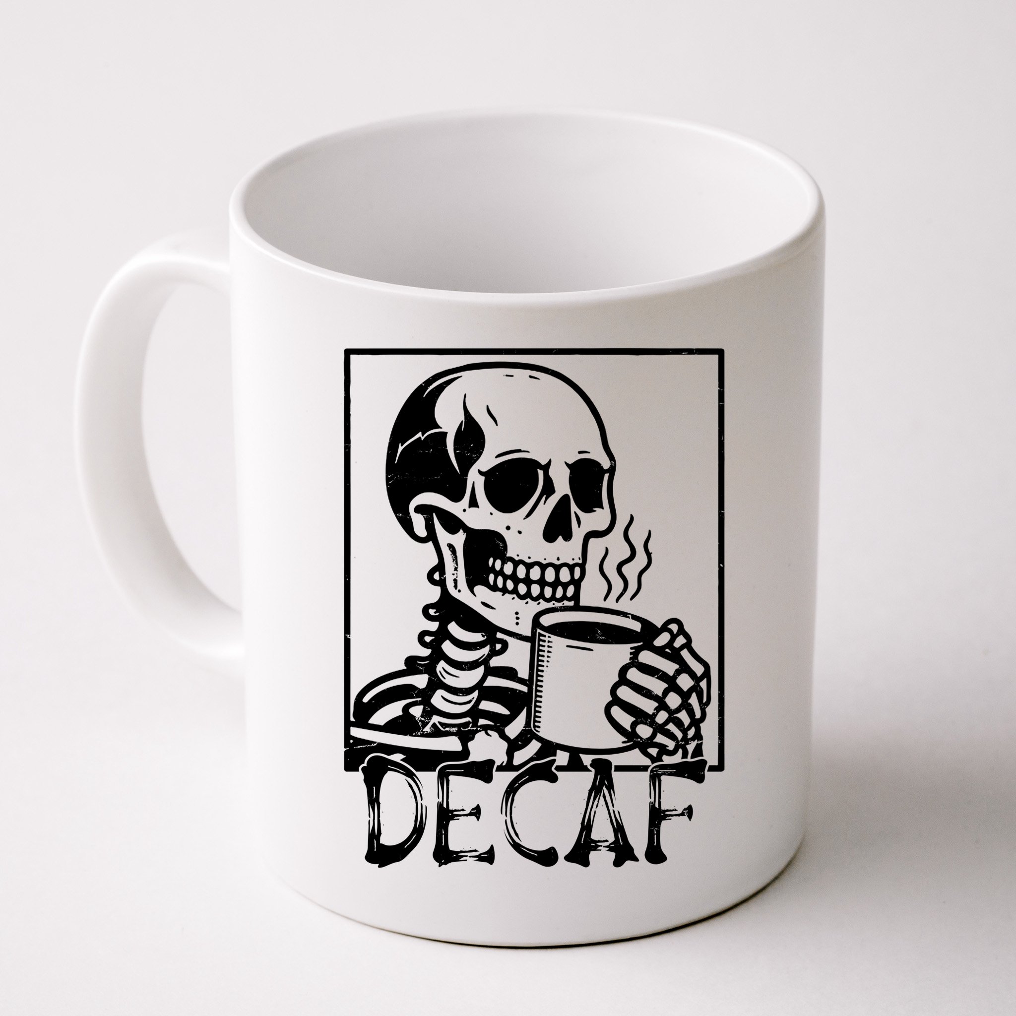 Decaf Skeleton Coffee Skull  Mug