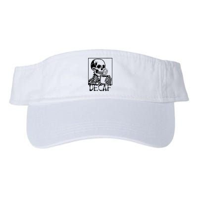 Decaf Skeleton Coffee Skull  Visor