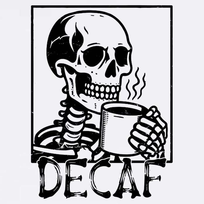 Decaf Skeleton Coffee Skull  Women's V-Neck T-Shirt