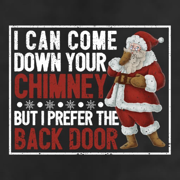Dirty Santa Claus Jokes Xmas Pj I Can Come Down Your Chimney Great Gift 7 Panel Mesh Trucker Snapback Hat