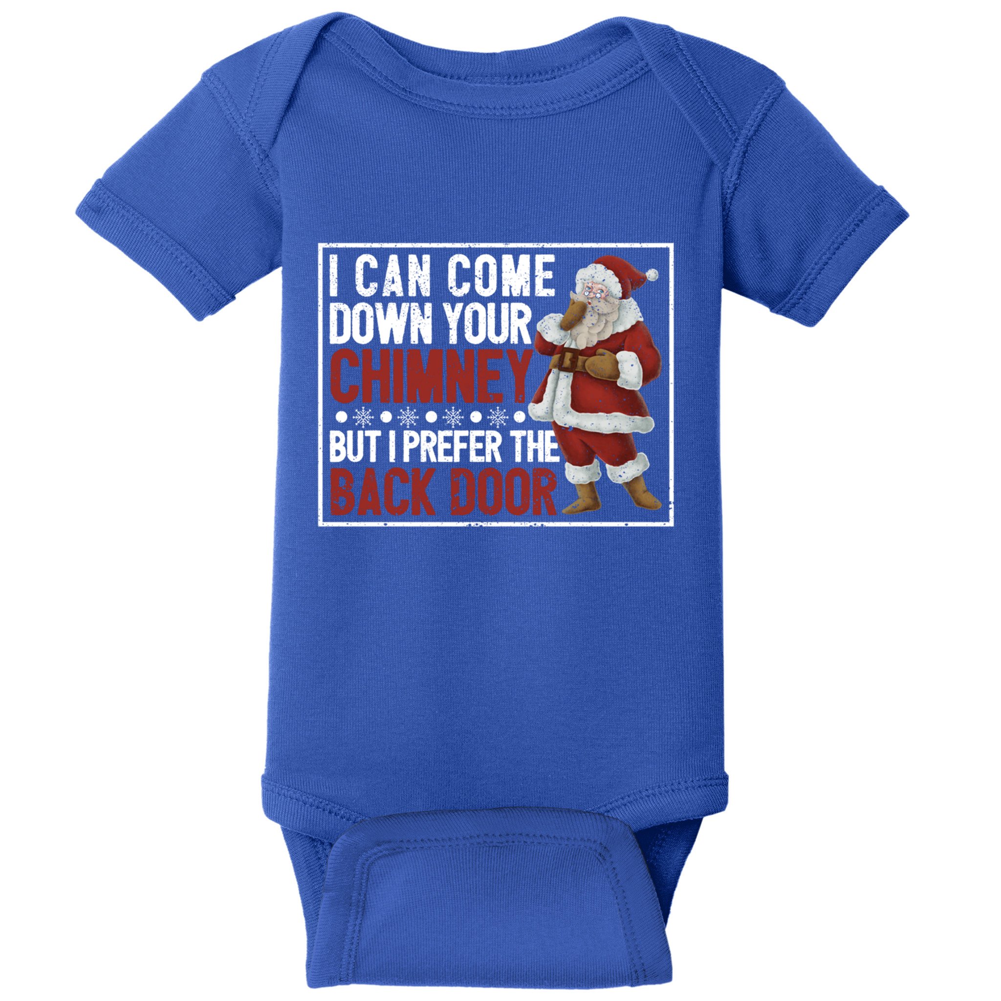 Dirty Santa Claus Jokes Xmas Pj I Can Come Down Your Chimney Great Gift Baby Bodysuit
