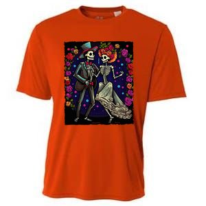 Dancing Skeletons Costume Dia De Los Muertos Day of The Dead Cooling Performance Crew T-Shirt