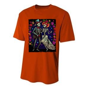 Dancing Skeletons Costume Dia De Los Muertos Day of The Dead Performance Sprint T-Shirt