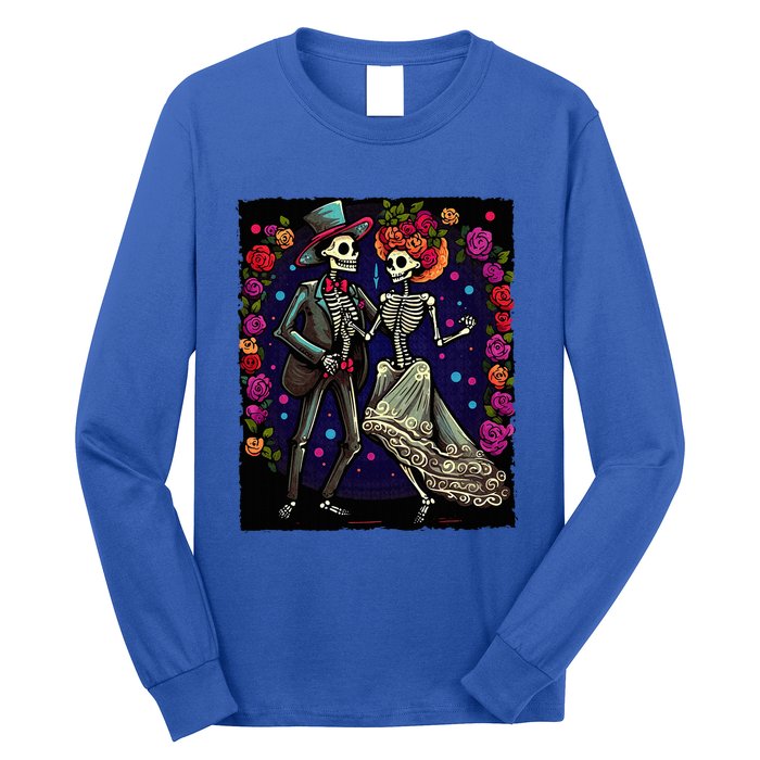 Dancing Skeletons Costume Dia De Los Muertos Day of The Dead Long Sleeve Shirt