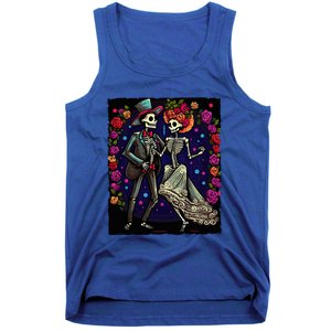 Dancing Skeletons Costume Dia De Los Muertos Day of The Dead Tank Top