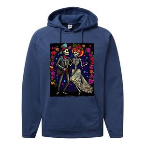 Dancing Skeletons Costume Dia De Los Muertos Day of The Dead Performance Fleece Hoodie