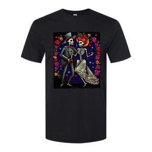 Dancing Skeletons Costume Dia De Los Muertos Day of The Dead Softstyle CVC T-Shirt