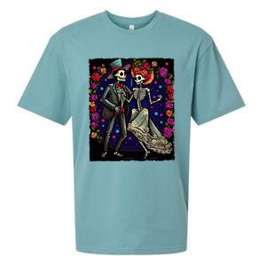 Dancing Skeletons Costume Dia De Los Muertos Day of The Dead Sueded Cloud Jersey T-Shirt