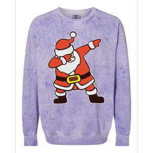 Dabbing Santa Christmas Gift Colorblast Crewneck Sweatshirt