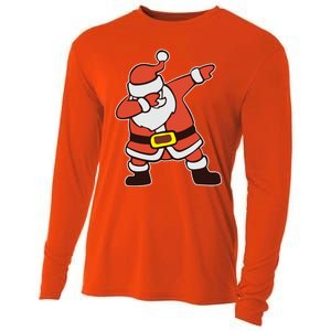 Dabbing Santa Christmas Gift Cooling Performance Long Sleeve Crew