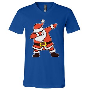 Dabbing Santa Christmas Gift V-Neck T-Shirt