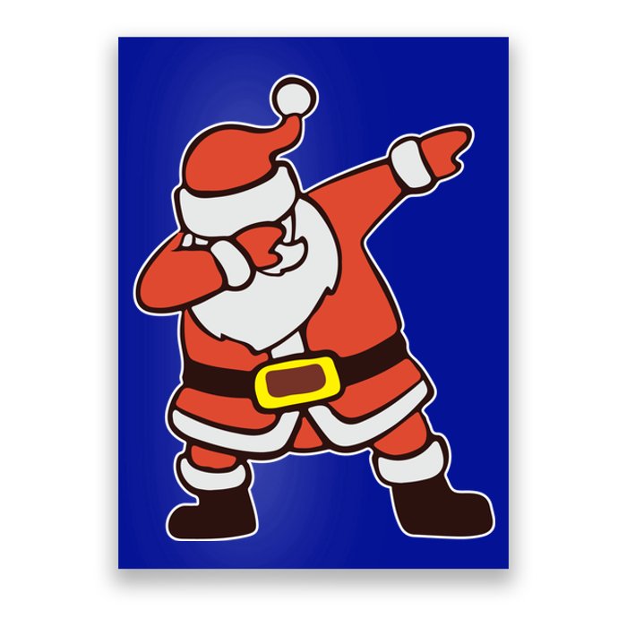 Dabbing Santa Christmas Gift Poster