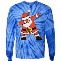 Dabbing Santa Christmas Gift Tie-Dye Long Sleeve Shirt