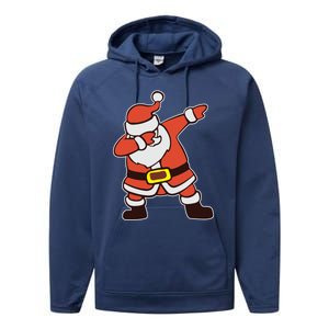 Dabbing Santa Christmas Gift Performance Fleece Hoodie