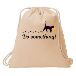 Do Something Cat Trump Hair Presidential Election 2024 Drawstring Bag