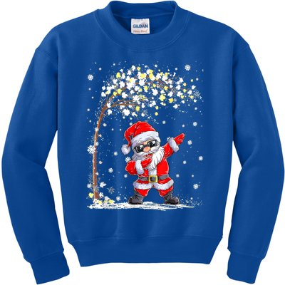 Dabbing Santa Claus Christmas Tree Boys Funny Xmas Dab Gift Kids Sweatshirt