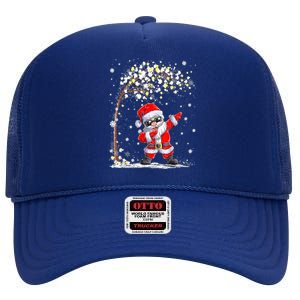 Dabbing Santa Claus Christmas Tree Boys Funny Xmas Dab Gift High Crown Mesh Back Trucker Hat