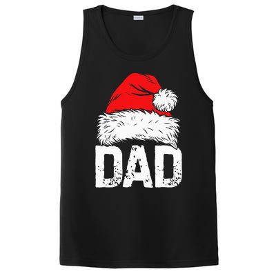 Dad Santa Christmas Family Matching Pajamas Papa Xmas Father PosiCharge Competitor Tank