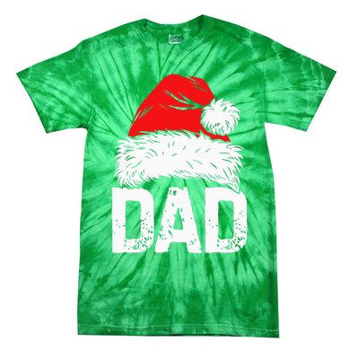 Dad Santa Christmas Family Matching Pajamas Papa Xmas Father Tie-Dye T-Shirt