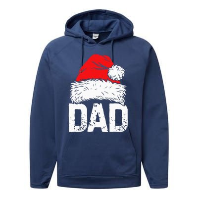 Dad Santa Christmas Family Matching Pajamas Papa Xmas Father Performance Fleece Hoodie