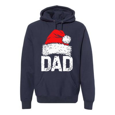 Dad Santa Christmas Family Matching Pajamas Papa Xmas Father Premium Hoodie