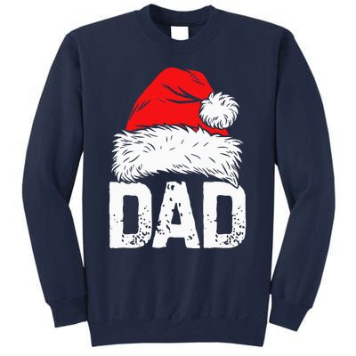 Dad Santa Christmas Family Matching Pajamas Papa Xmas Father Tall Sweatshirt