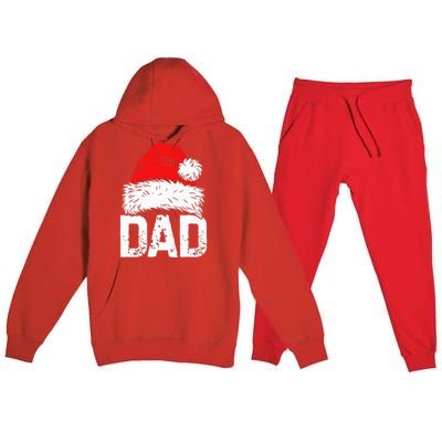 Dad Santa Christmas Family Matching Pajamas Papa Xmas Father Premium Hooded Sweatsuit Set