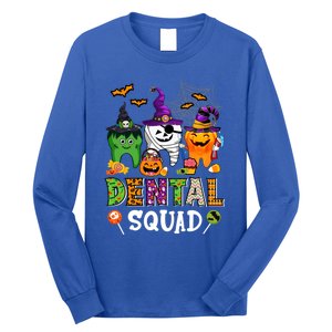 Dental Squad Costume Trick Or Teeth Denstist Halloween Ghost Gift Long Sleeve Shirt