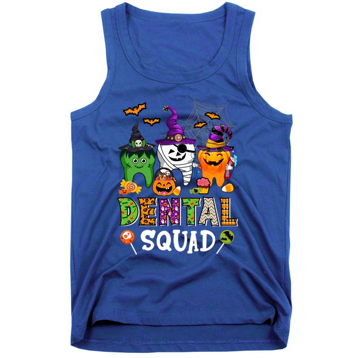 Dental Squad Costume Trick Or Teeth Denstist Halloween Ghost Gift Tank Top