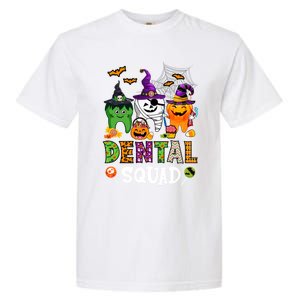 Dental Squad Costume Trick Or Teeth Denstist Halloween Ghost Gift Garment-Dyed Heavyweight T-Shirt