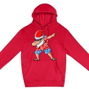 Dabbing Santa Christmas In July Hawaiian Xmas Dab Premium Pullover Hoodie