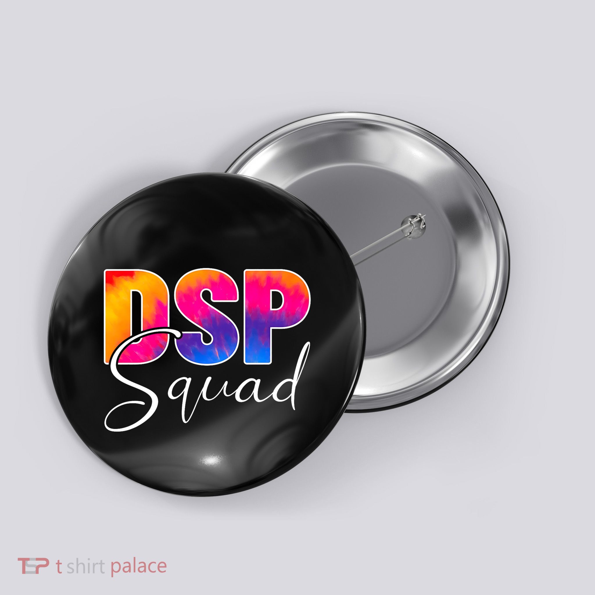 Dsp Squad Colorful Watercolor Pride Button