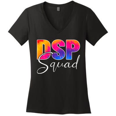 Dsp Squad Colorful Watercolor Pride Women's V-Neck T-Shirt