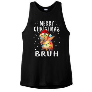 Dabbing Santa Capy Light Merry Christmas Bruh Boy Girl Funny Ladies PosiCharge Tri-Blend Wicking Tank