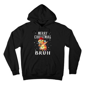 Dabbing Santa Capy Light Merry Christmas Bruh Boy Girl Funny Hoodie