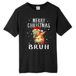 Dabbing Santa Capy Light Merry Christmas Bruh Boy Girl Funny Tall Fusion ChromaSoft Performance T-Shirt