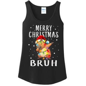 Dabbing Santa Capy Light Merry Christmas Bruh Boy Girl Funny Ladies Essential Tank