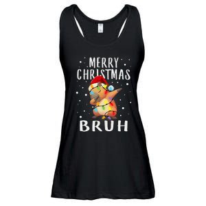 Dabbing Santa Capy Light Merry Christmas Bruh Boy Girl Funny Ladies Essential Flowy Tank