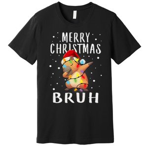 Dabbing Santa Capy Light Merry Christmas Bruh Boy Girl Funny Premium T-Shirt