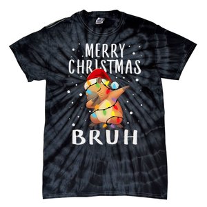 Dabbing Santa Capy Light Merry Christmas Bruh Boy Girl Funny Tie-Dye T-Shirt