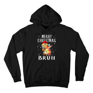 Dabbing Santa Capy Light Merry Christmas Bruh Boy Girl Funny Tall Hoodie