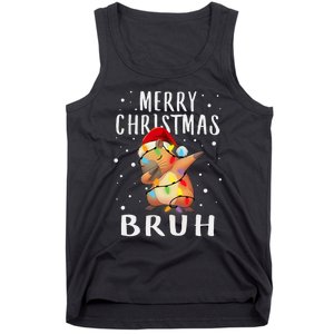 Dabbing Santa Capy Light Merry Christmas Bruh Boy Girl Funny Tank Top