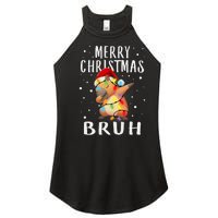 Dabbing Santa Capy Light Merry Christmas Bruh Boy Girl Funny Women's Perfect Tri Rocker Tank