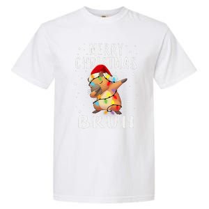 Dabbing Santa Capy Light Merry Christmas Bruh Boy Girl Funny Garment-Dyed Heavyweight T-Shirt