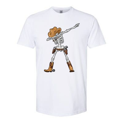 Dabbing Skeleton Cow Hat Halloween Costume Dab Gift Softstyle® CVC T-Shirt