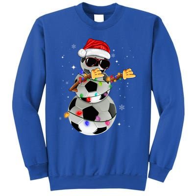 Dabbing Soccer Christmas Lights Pajama Xmas Dancing Styles Gift Sweatshirt