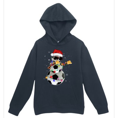 Dabbing Soccer Christmas Lights Pajama Xmas Dancing Styles Gift Urban Pullover Hoodie